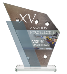 Statuetka szklana GS615-26 z nadrukiem - statuetka strzelecka