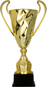 Okazyjny złoty metalowy puchar 2074 - złote trofeum