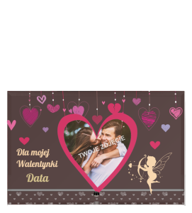 Szklana statuetka na walentynki M52 - statuetka ze zdjęciem 