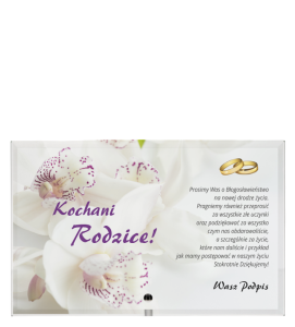 Szklane podziękowanie dla rodziców na ślub M52