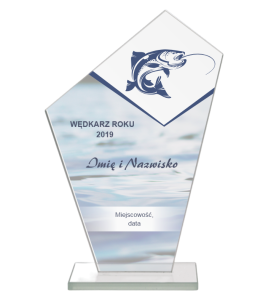 Statuetka szklana M64 wędkarstwo 