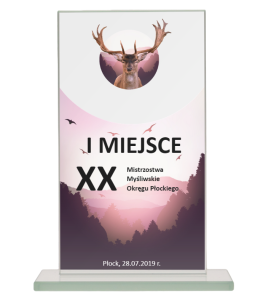 Statuetka szklana mistrzostwa myśliwskie M65 - myślistwo 