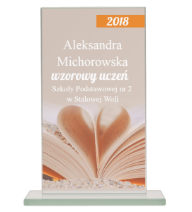 Statuetka szklana wzorowy uczeń M65 - nagroda dla ucznia 