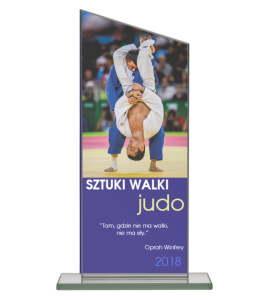 Statuetka szklana judo M72 - statuetka sztuki walki 