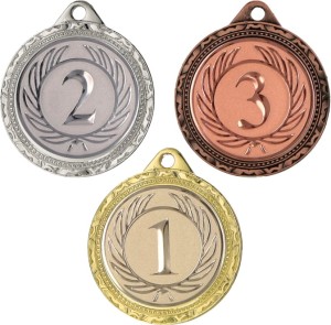 Medal metalowy 3,2 cm MMC1132 - tani medal stalowy za miejsca 