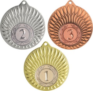 Medal metalowy 5 cm MMC24050 - medal stalowy za miejsca 