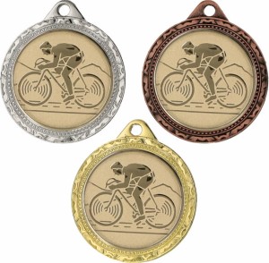 Medal metalowy 3,2 cm MMC1132 - tani medal stalowy kolarstwo 