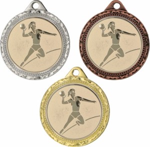 Medal metalowy 3,2 cm MMC1132 - tani medal stalowy piłka ręczna kobiet