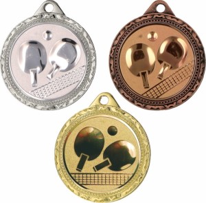 Medal metalowy 3,2 cm MMC1132 - tani medal stalowy tenis stołowy