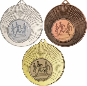 Medal metalowy 4 cm MMC1140 - tani medal stalowy biegi lekkoatletyczne 