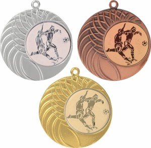 Medal metalowy 4 cm MMC1040 - tani medal stalowy piłka nożna 