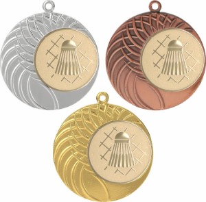 Medal metalowy 4 cm MMC1040 - tani medal stalowy badminton lotka 