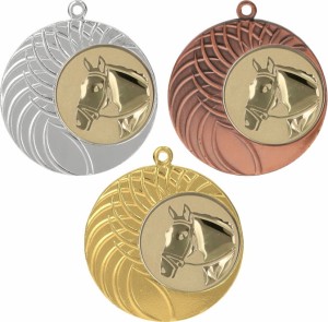Medal metalowy 4 cm MMC1040 - tani medal stalowy koń