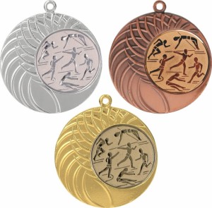 Medal metalowy 4 cm MMC1040 - tani medal stalowy lekkoatletyka 