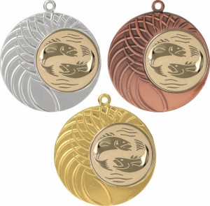 Medal metalowy 4 cm MMC1040 - tani medal stalowy ryby 