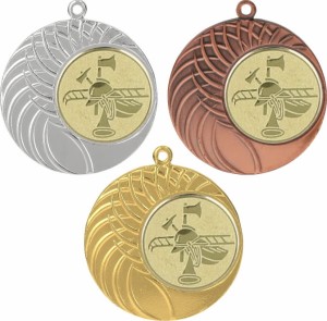 Medal metalowy 4 cm MMC1040 - tani medal stalowy straż pożarna 