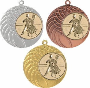 Medal metalowy 4 cm MMC1040 - tani medal stalowy taniec 