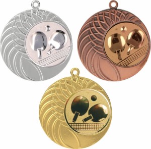 Medal metalowy 4 cm MMC1040 - tani medal stalowy tenis stołowy