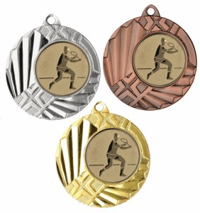 Medal metalowy 4,5 cm MMC1145 - tani medal stalowy badminton 