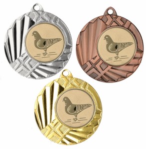 Medal metalowy 4,5 cm MMC1145 - tani medal stalowy gołąb