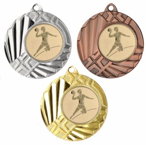Medal metalowy 4,5 cm MMC1145 - tani medal stalowy piłka ręczna 