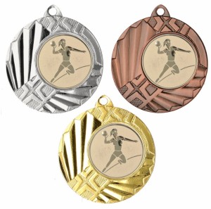 Medal metalowy 4,5 cm MMC1145 - tani medal stalowy piłka ręczna kobiet 