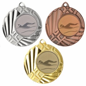 Medal metalowy 4,5 cm MMC1145 - tani medal stalowy pływanie 