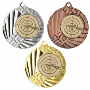 Medal metalowy 4,5 cm MMC1145 - tani medal stalowy strzelba 