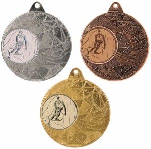 Medal metalowy 5 cm ME0150 - tani medal stalowy narciarstwo 