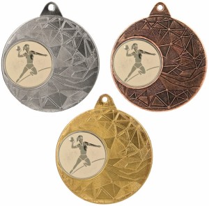 Medal metalowy 5 cm ME0150 - tani medal stalowy piłka ręczna kobiet 