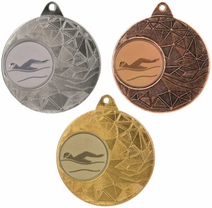 Medal metalowy 5 cm ME0150 - tani medal stalowy pływanie 