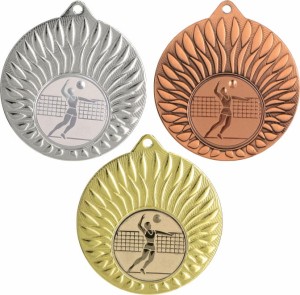 Medal metalowy 5 cm MMC24050 - medal stalowy siatkówka 