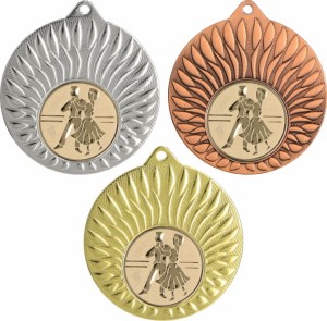 Medal metalowy 5 cm MMC24050 - medal stalowy taniec
