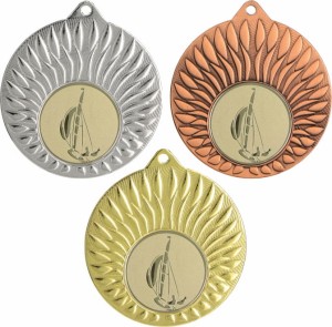 Medal metalowy 5 cm MMC24050 - medal stalowy żeglarstwo 
