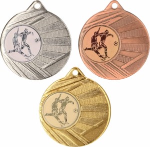 Medal metalowy 5 cm ME006 - medal stalowy piłka nożna 