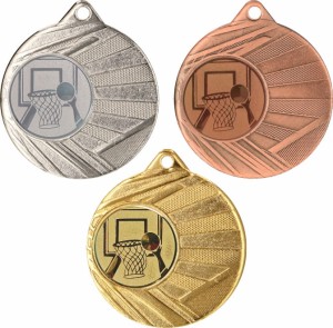Medal metalowy 5 cm ME006 - medal stalowy koszykówka 