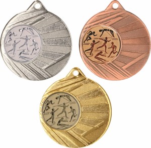 Medal metalowy 5 cm ME006 - medal stalowy lekkoatletyka