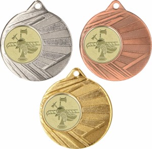 Medal metalowy 5 cm ME006 - medal stalowy straż pożarna 