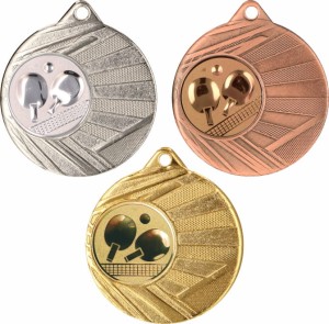 Medal metalowy 5 cm ME006 - medal stalowy tenis stołowy 