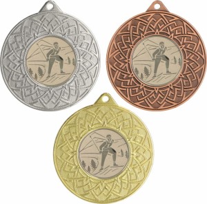 Medal metalowy 5 cm MMC26050 - medal stalowy biegi narciarskie
