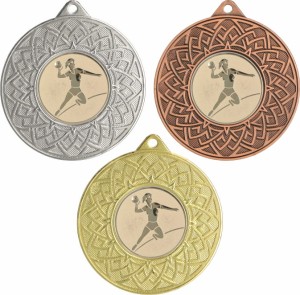 Medal metalowy 5 cm MMC26050 - medal stalowy  piłka ręczna kobiet