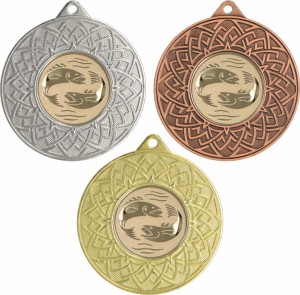 Medal metalowy 5 cm MMC26050 - medal stalowy ryby