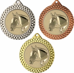Medal metalowy 7 cm MMC1270 - medal stalowy koń