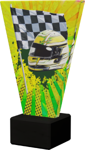 Statuetka szklana wyścigi VL2/MOT/BK