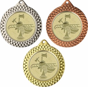 Medal metalowy 7 cm MMC1270 - medal stalowy straż pożarna