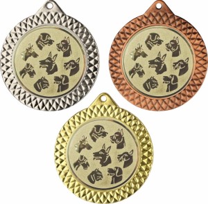 Medal metalowy 7 cm MMC1270 - medal stalowy psy