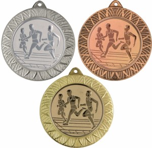 Medal metalowy 7 cm MMC3080 - medal stalowy biegi lekkoatletyczne