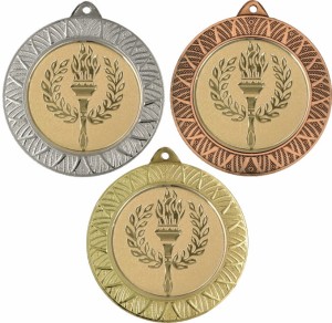 Medal metalowy 7 cm MMC3080 - medal stalowy igrzyska