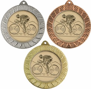 Medal metalowy 7 cm MMC3080 - medal stalowy kolarstwo