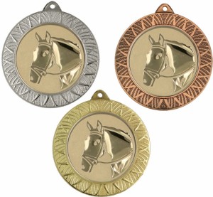 Medal metalowy 7 cm MMC3080 - medal stalowy koń